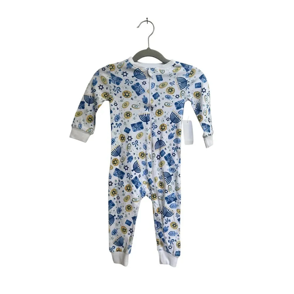 Sammy + Nat Hanukkah 1 Piece Zip Up Pajama Size‎ 12 months NWT